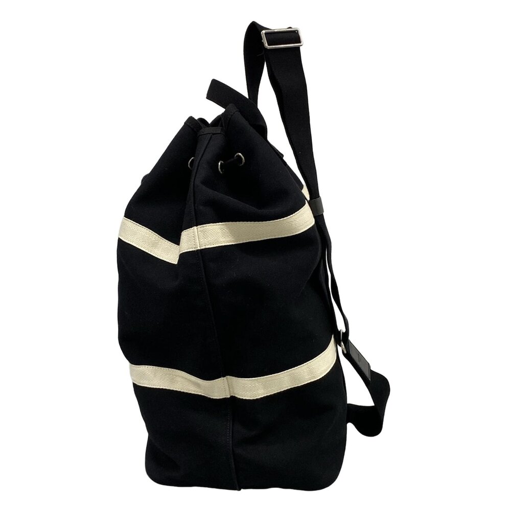 Saint Laurent PARIS Rive Gauche Sling Bag Backpack 734682 Black Gold Cream - Picture 4 of 15